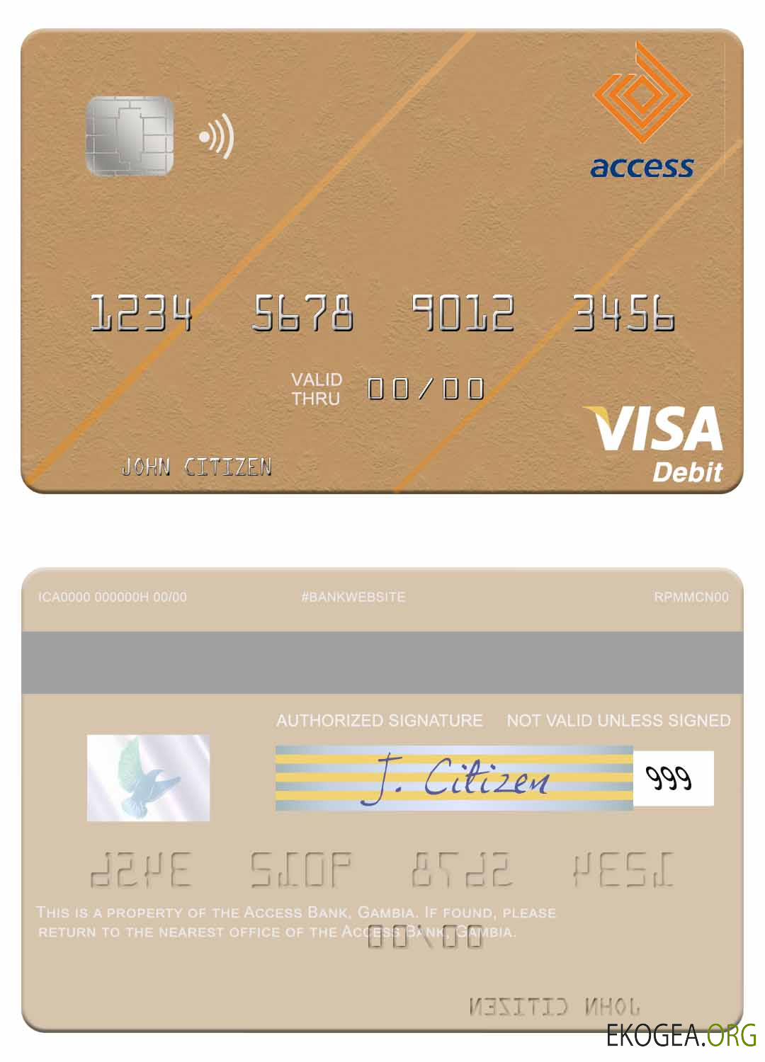 Carte de débit visa Gambia Access Bank